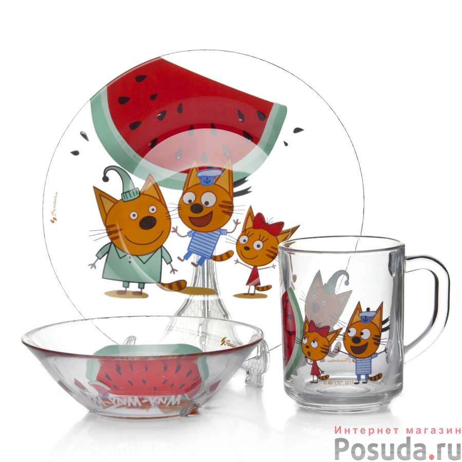 Набор детской посуды 3 пр. ТРИ КОТА-АРБУЗ