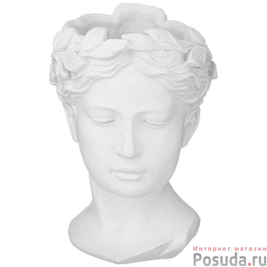 Ваза декоративная Голова венеры 15,5*22 см цвет: белый