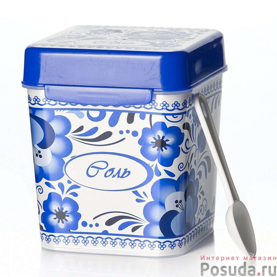 Емкость с ложкой Флорель 1,2 л (соль)
