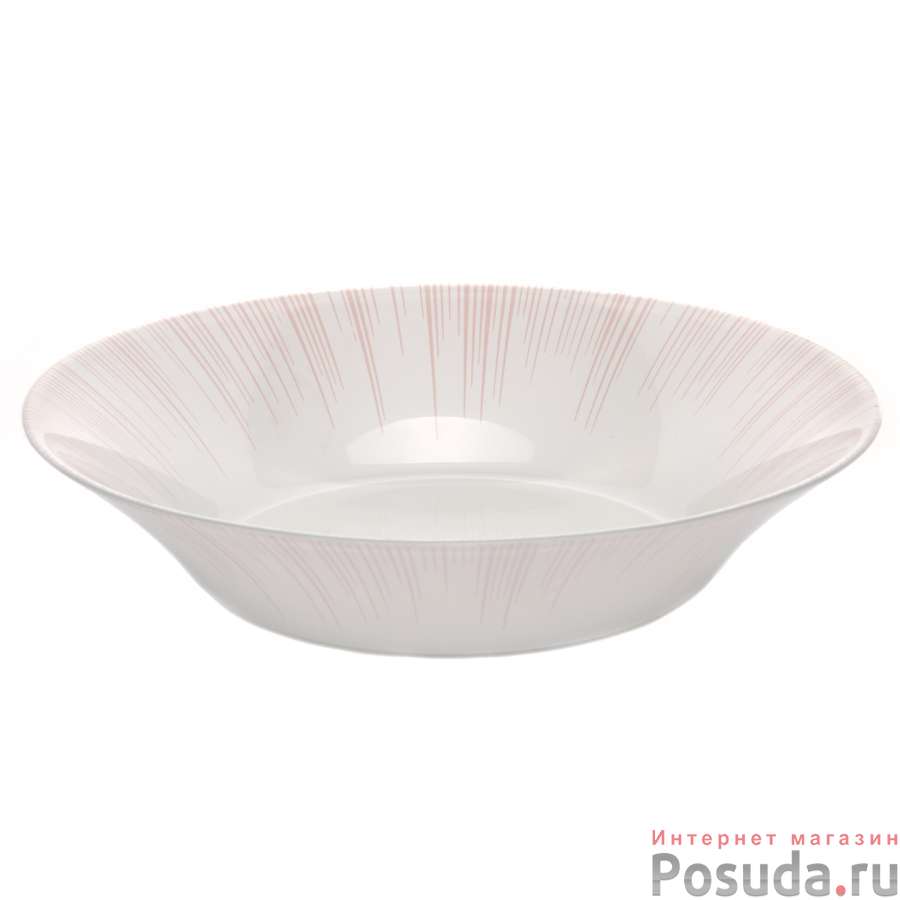 Тарелка глубокая упроч.Pasabahce Фокус 220 мм розовая 3цв.(рис.29082)