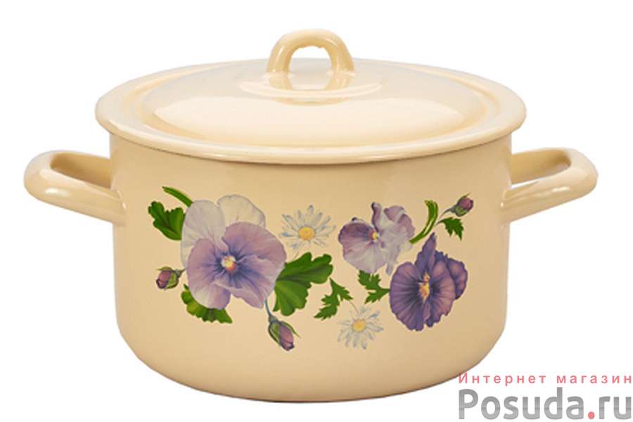 Кастрюля 4,3л Анютины глазки, 16141/4КмЭ/Э
