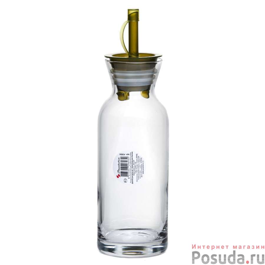 Декантер для масла и уксуса с зеленой кр. Виллаж 360 мл