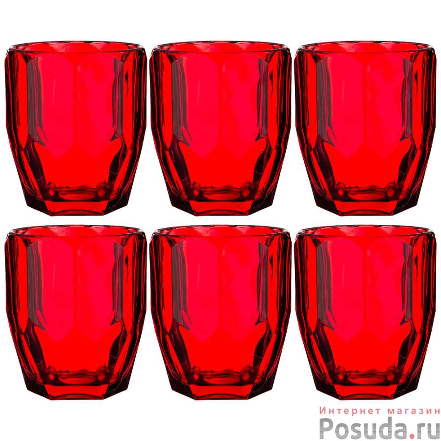 Набор стаканов Рока 6шт. серия Muza color 350 мл высота=10 см.