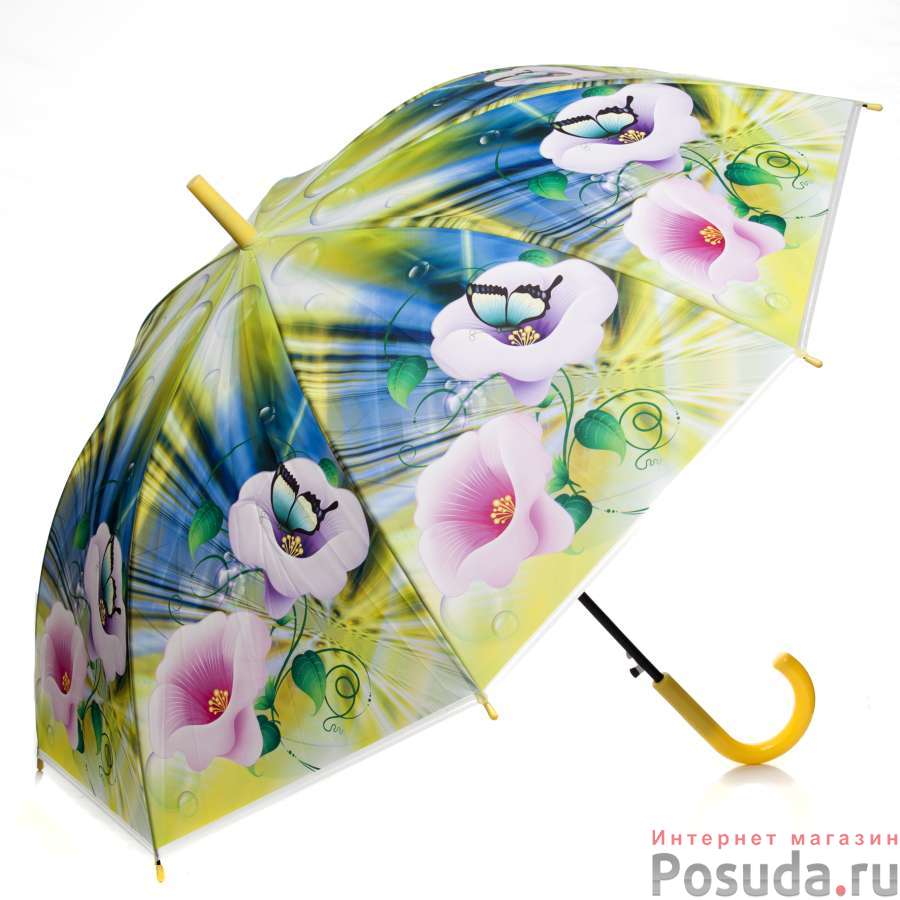 Зонт "Цветы" (полуавтомат) D95см NEW