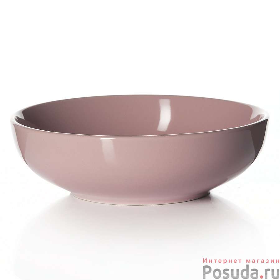 Тарелка розовая, диаметр 17,8 см, высота 5,4 см