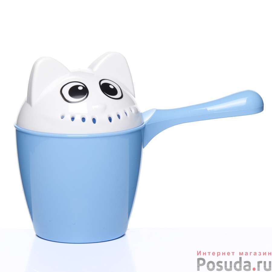 Ковш с крышкой Котофей (голубой)