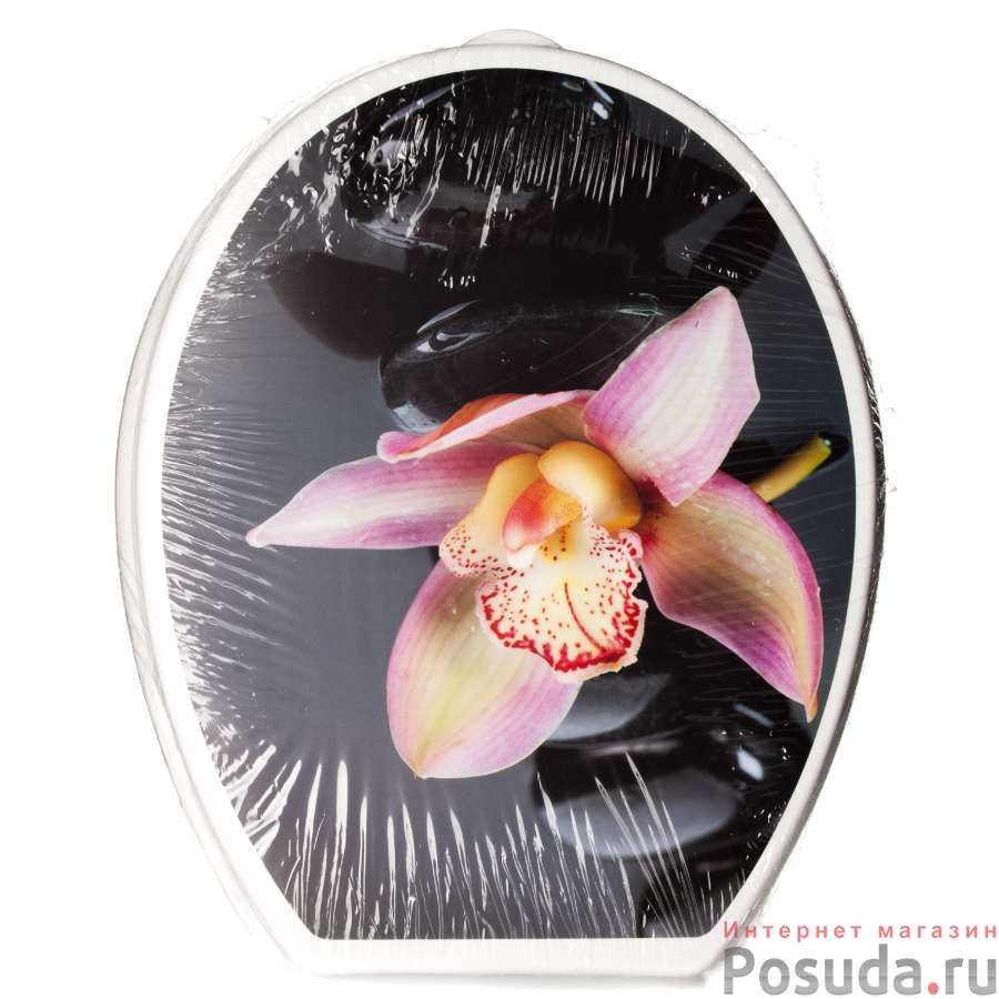 СИДЕНЬЕ на унитаз с рисунком "Орхидея"