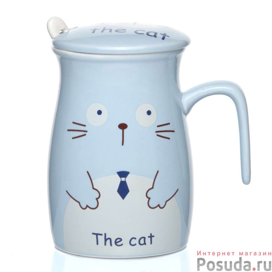 Кружка с ложкой 450 мл