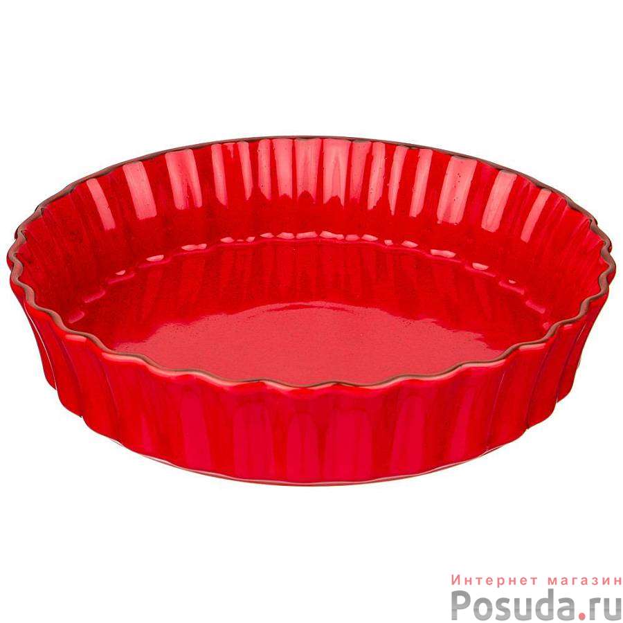 Форма для выпечки agness Modern kitchen круглая красная 28*28*6 см