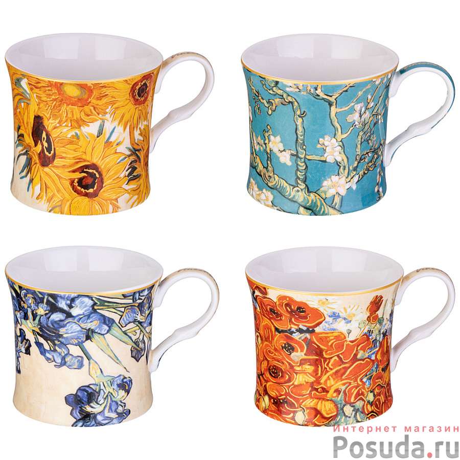 Набор кружек lefard Art collection (в. ван гог) 4 шт. 280 мл 