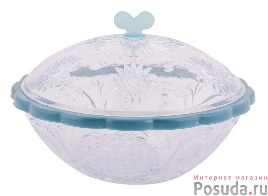 Сахарница с крышкой Хрусталь 0,5 л (прозр. - зел.)