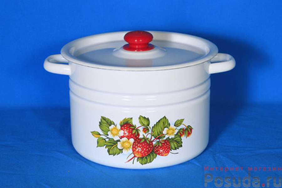 Кастрюля 8,0л цилиндрическая с рисунком