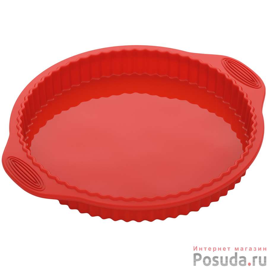 Форма круглая для пирога/пиццы, силиконовая, 32x28x3,3 см, NADOBA, серия MILA