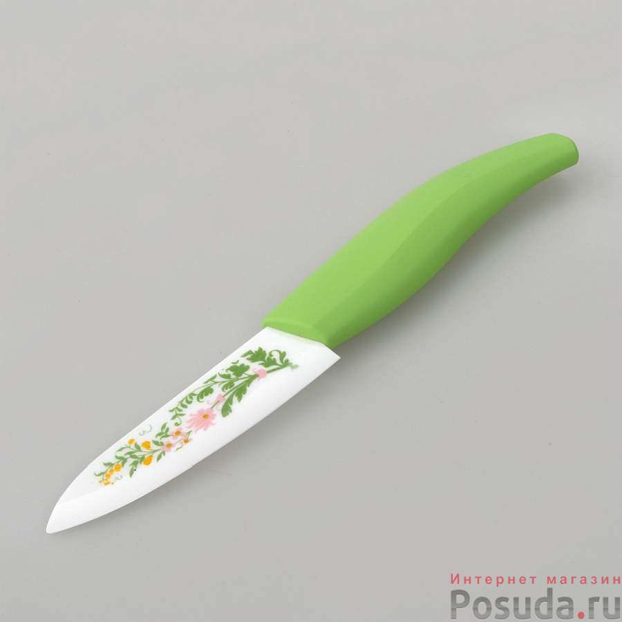 Нож с белым керамическим лезвием 10 см