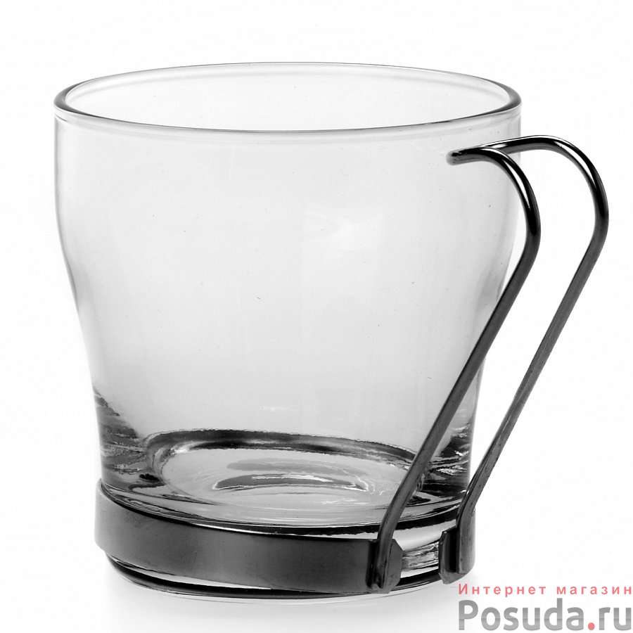 Набор стаканов chrom 2 шт. с металлической ручкой 240 мл