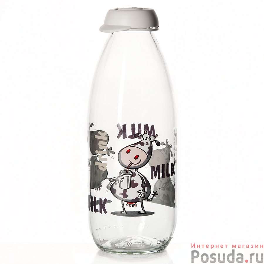 Бутыль с рисунком, объем 1 л