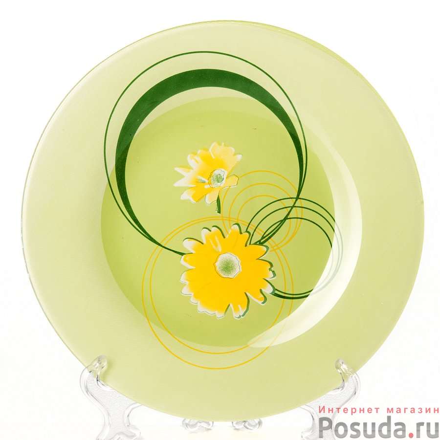 Набор столовых тарелок мелких 6 шт Pasabahce Pasabahce Green Elegance, D=26 см