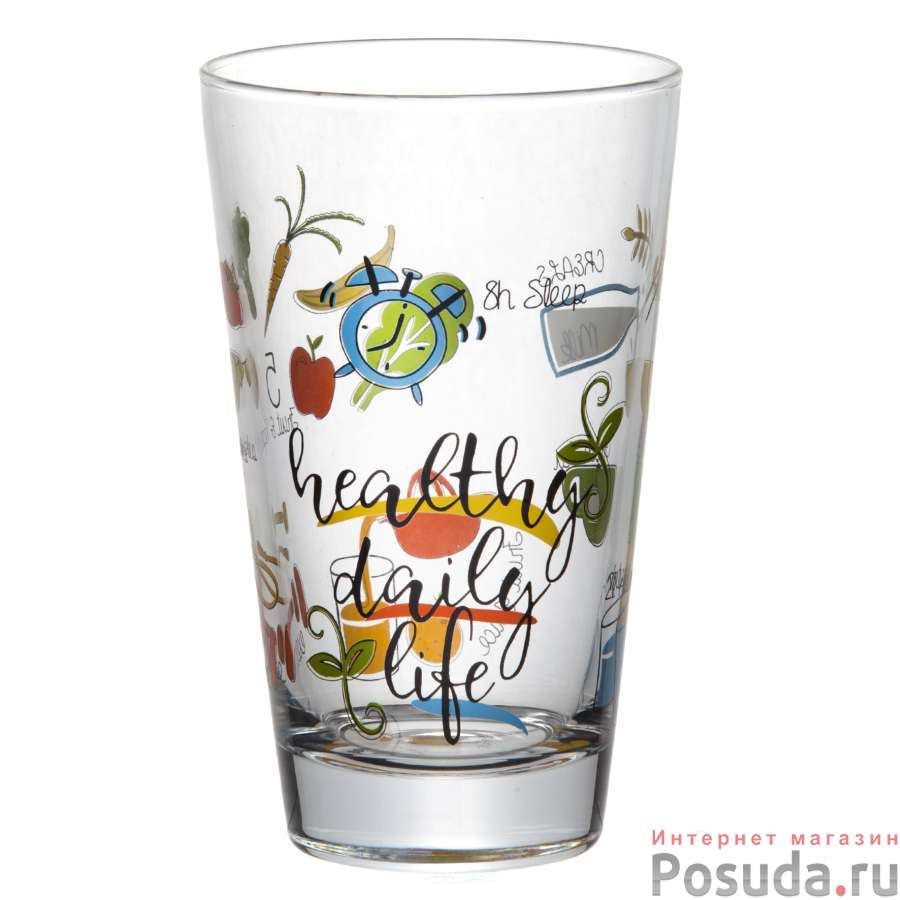 Стакан ХЭЛФИ ЛАЙФСТАЙЛ (р.28994) 395 мл 7цв.