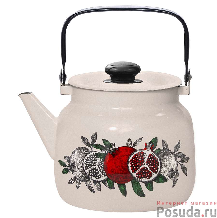 Чайник эмал  3,5л  Цвет граната, 2713П2/4