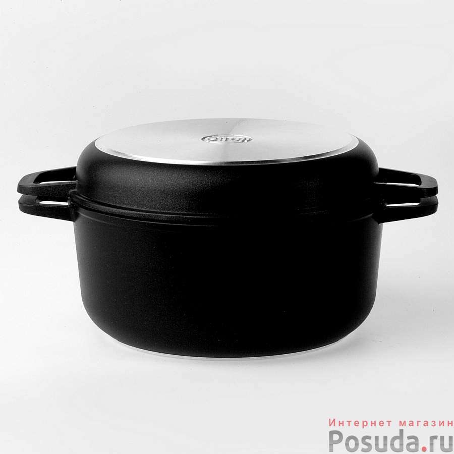 Кастрюля с крышкой-сковородой, объем 4 л