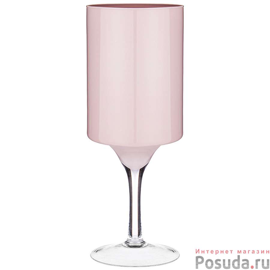 Подсвечник/ декоративная ваза на ножке Stelo rosato высота 50см диаметр 15см