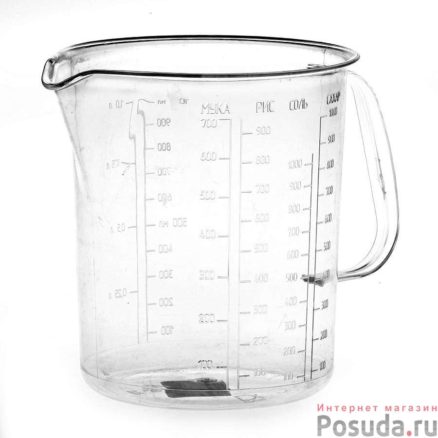 Кружка мерная V=1,0 л (цвет в ассортименте)