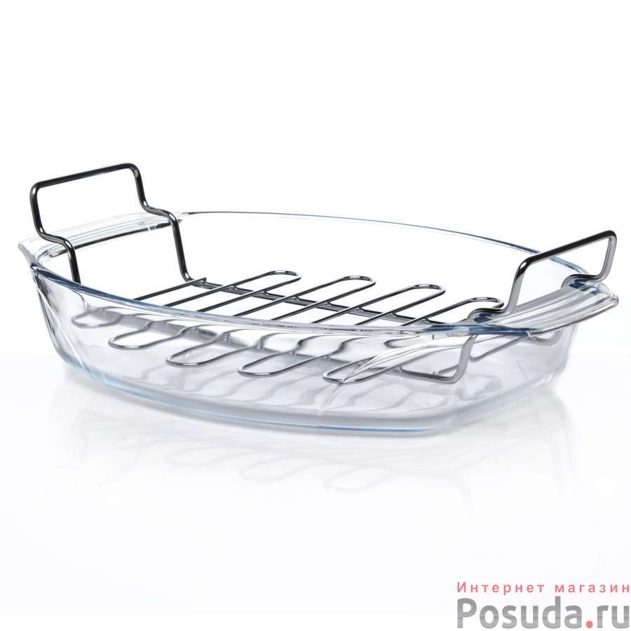Форма овальная с решеткой Pyrex Optimum , 40х28см 4.2л