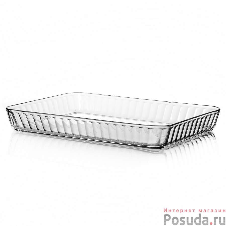 Посуда для свч лоток прямоугольный б/крышки 400*270 мм 3,8 л