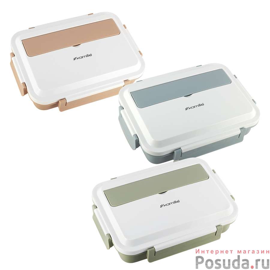 Ланч бокс 1000 мл (цвет розовый)