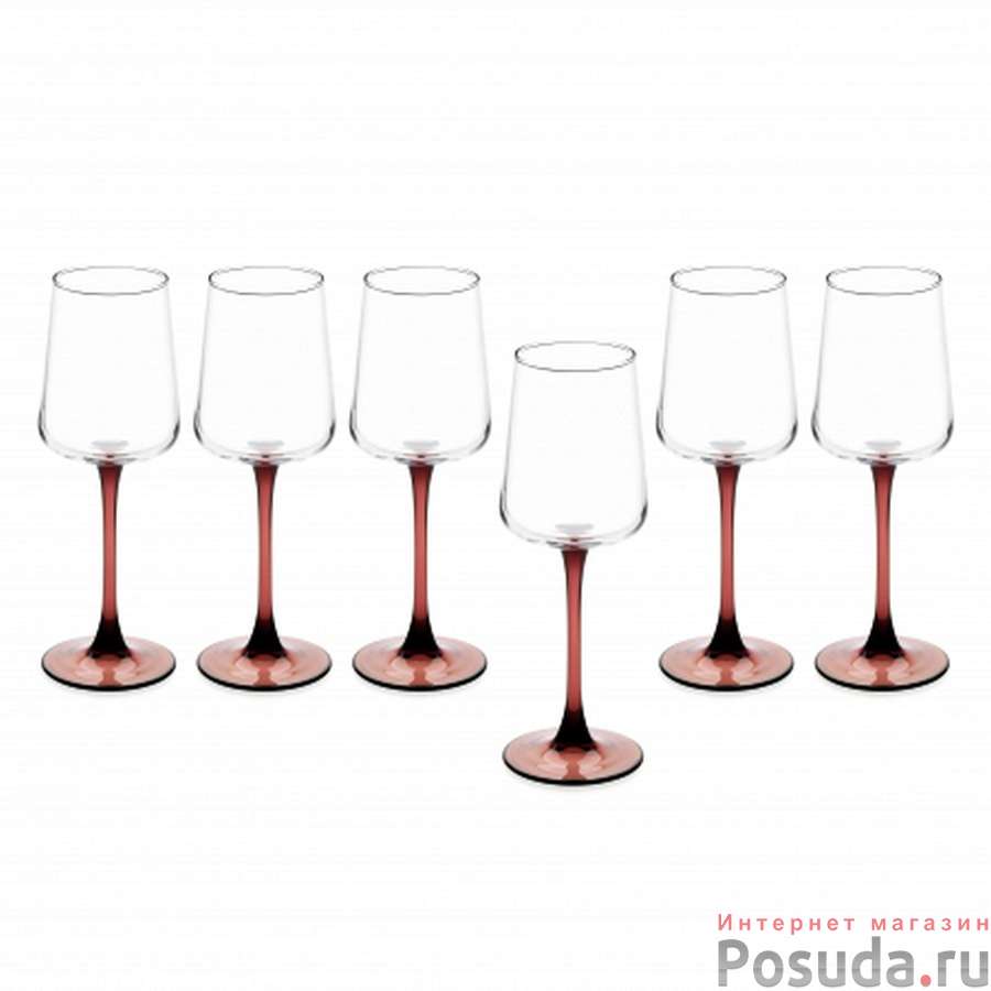 Набор бокалов для вина КОНТРАСТО лилак 250мл 6шт