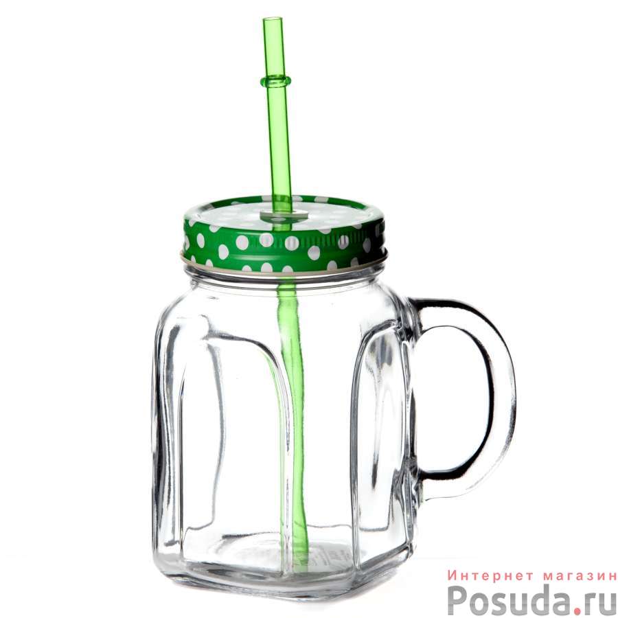 Кружка с зеленой крышкой HOMEMADE 12 шт. в уп