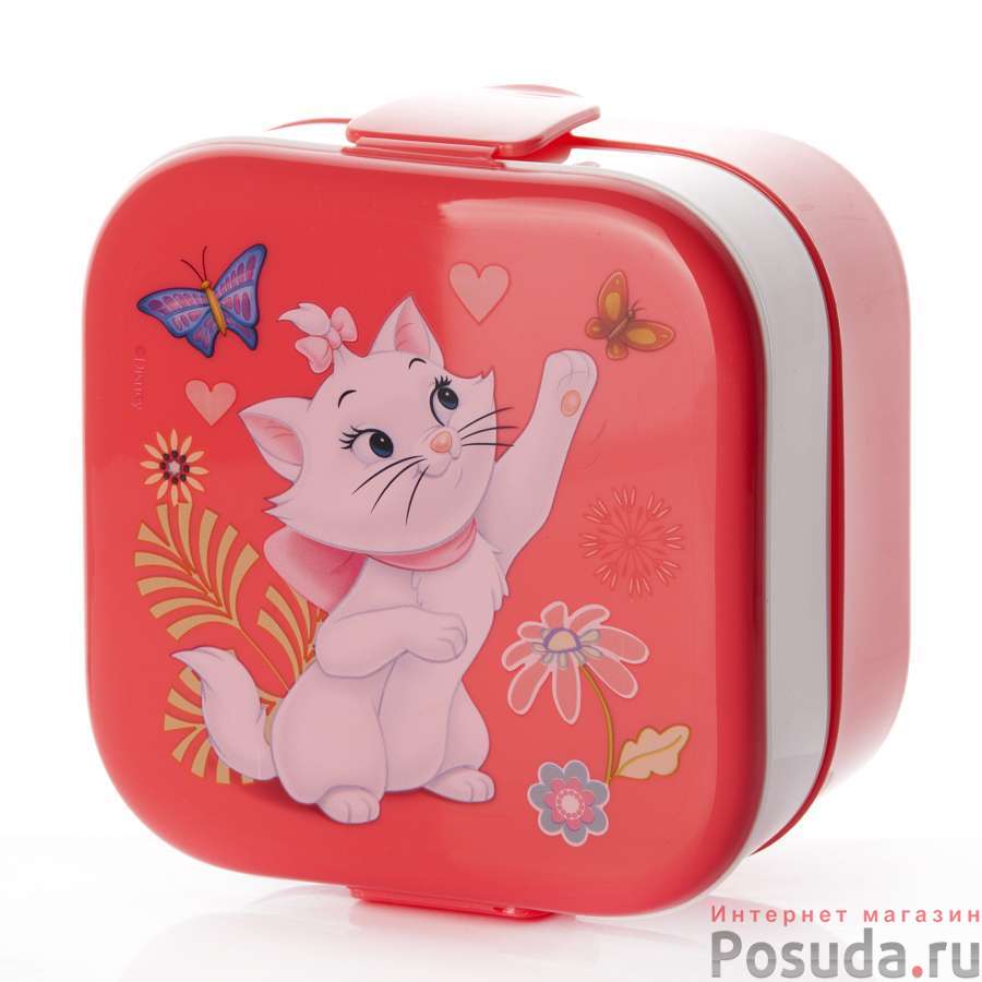 Контейнер Idea "Disney. Минни Маус", 2 секции (коралловый)