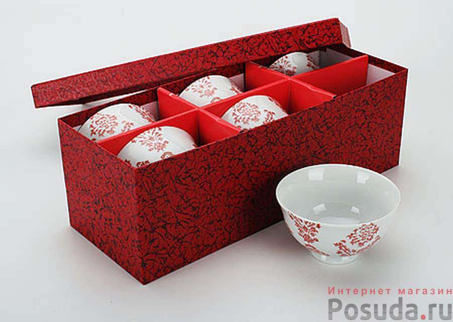 Набор пиал 6 шт Loraine, объем 275 мл в подарочной упаковке