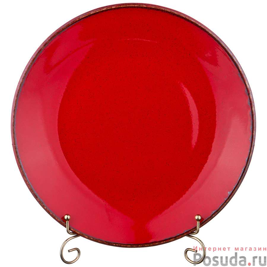 Тарелка seasons 28 см цвет красный 