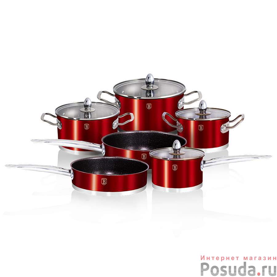 ВН-1321 Metallic red Passion Collection Набор посуды 10пр