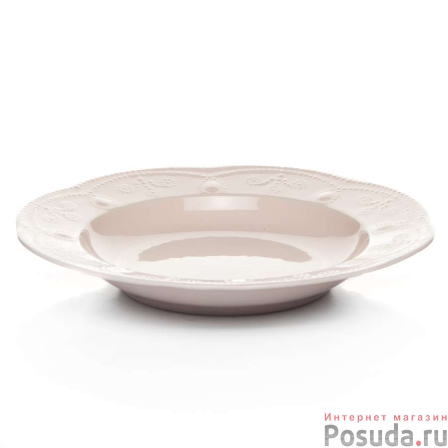 Глубокая Fulya тарелка 24 см кремовая