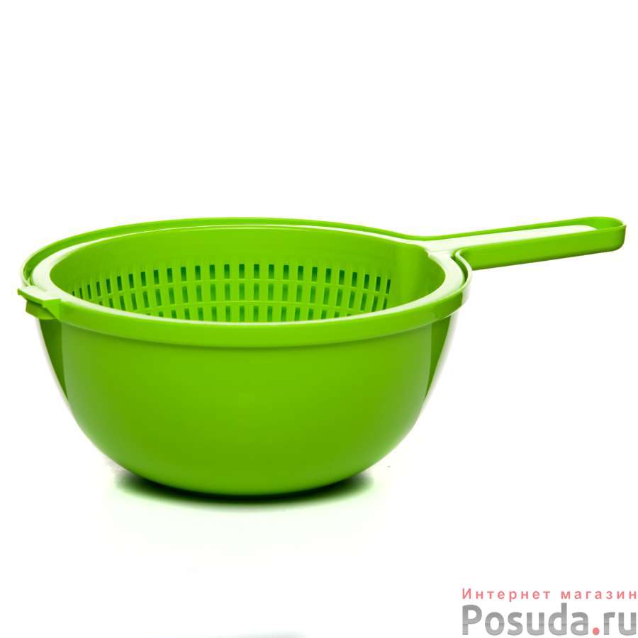Набор дуршлаг с миской 1,5 л (цвет в ассортименте)