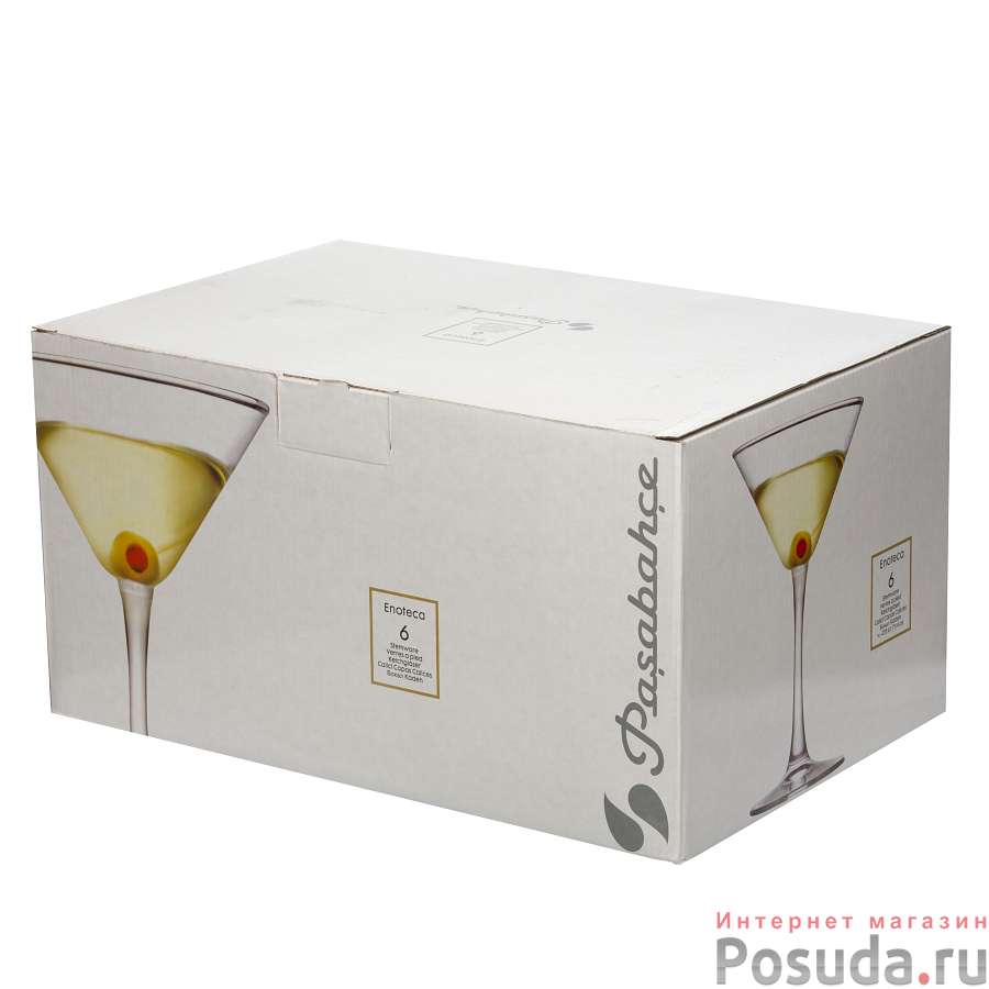 Набор бокалов для мартини "энотека", 6 штук, объем 215 мл