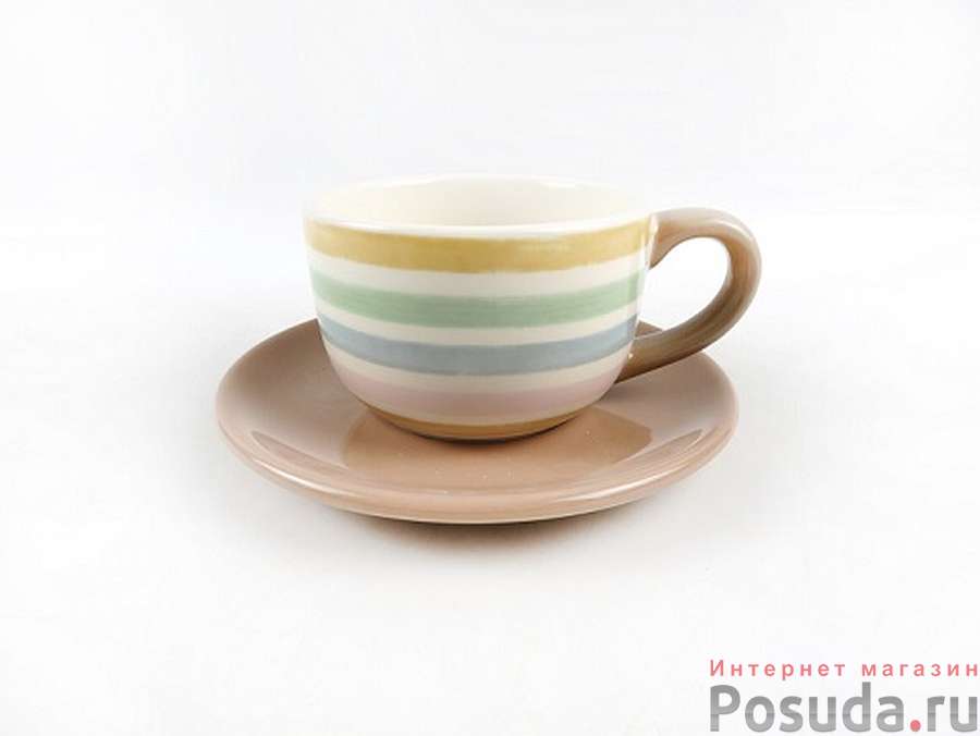 Чайная пара "Полосы" 220 мл в подарочной упаковке