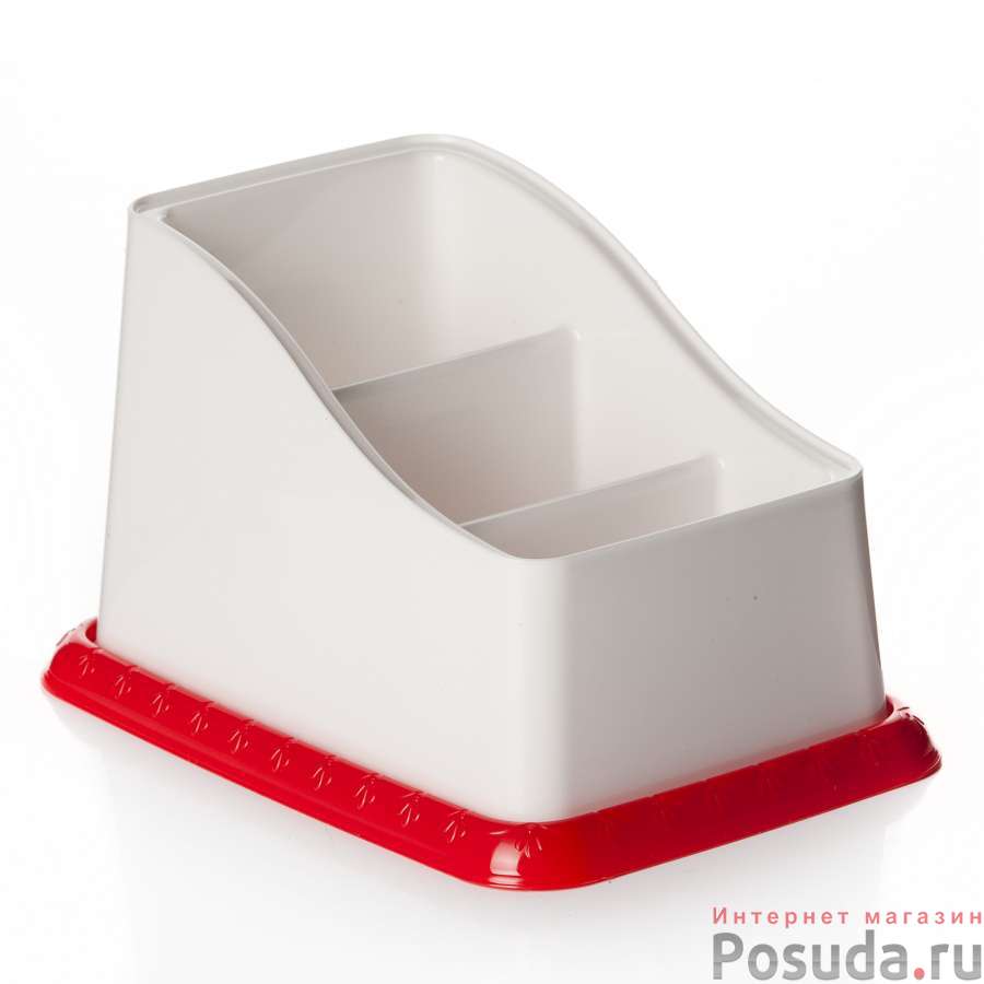 Подставка под столовые приборы Каскад (бело-крас.)