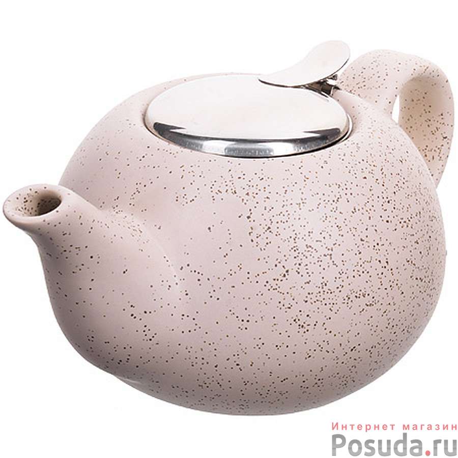 Заварочный чайник керамика БЕЖЕВЫЙ 800 мл LR