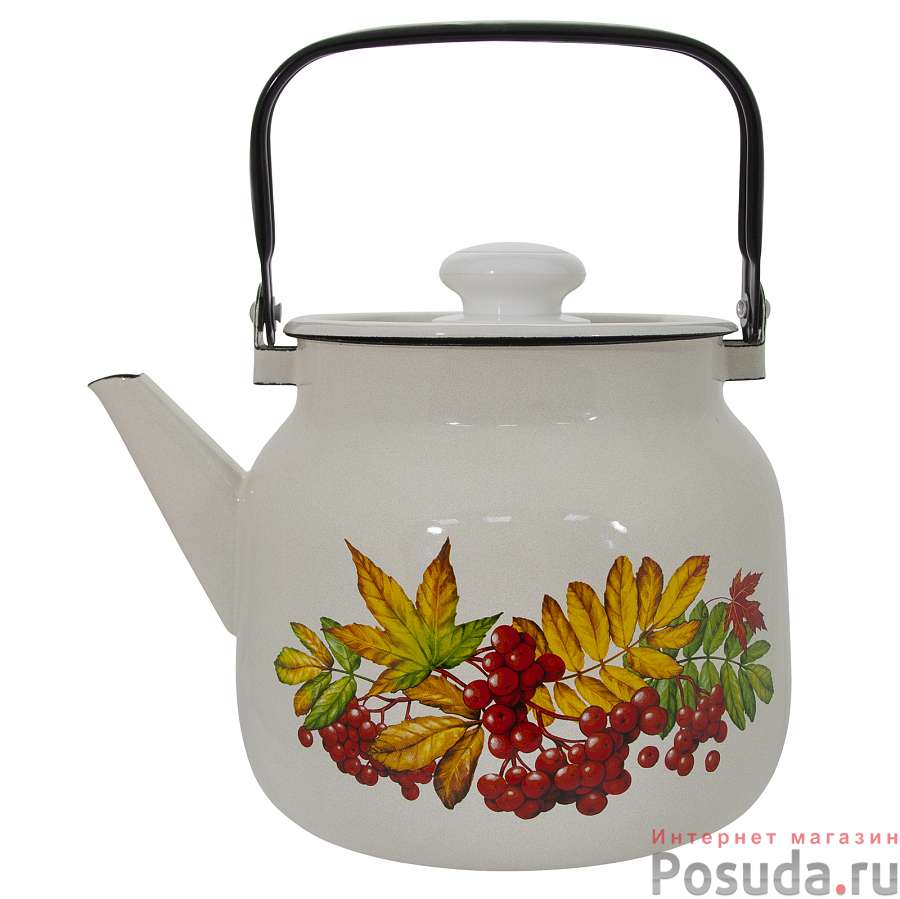 Чайник эмал  3,5л  Рябина, 2713П2/4