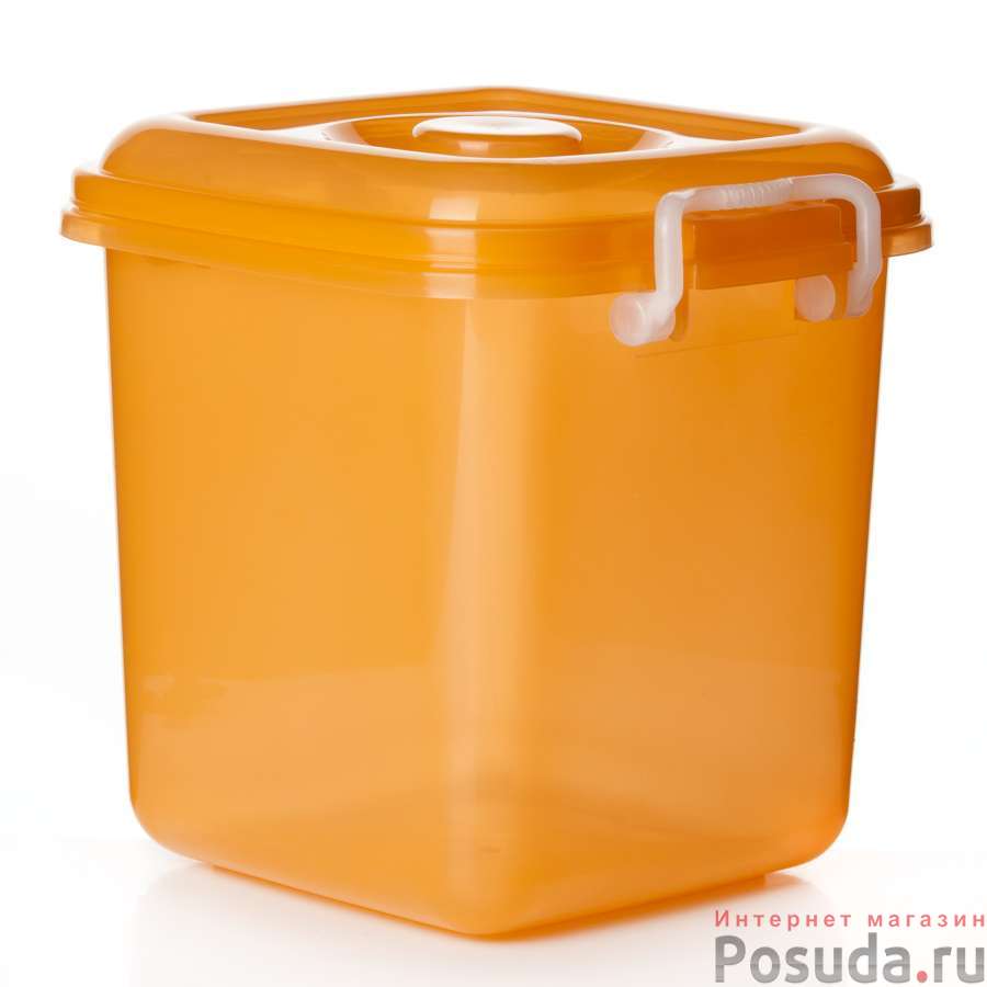 Контейнер для хранения ОКЕАНИК 10 л (оранжевый прозрачный)