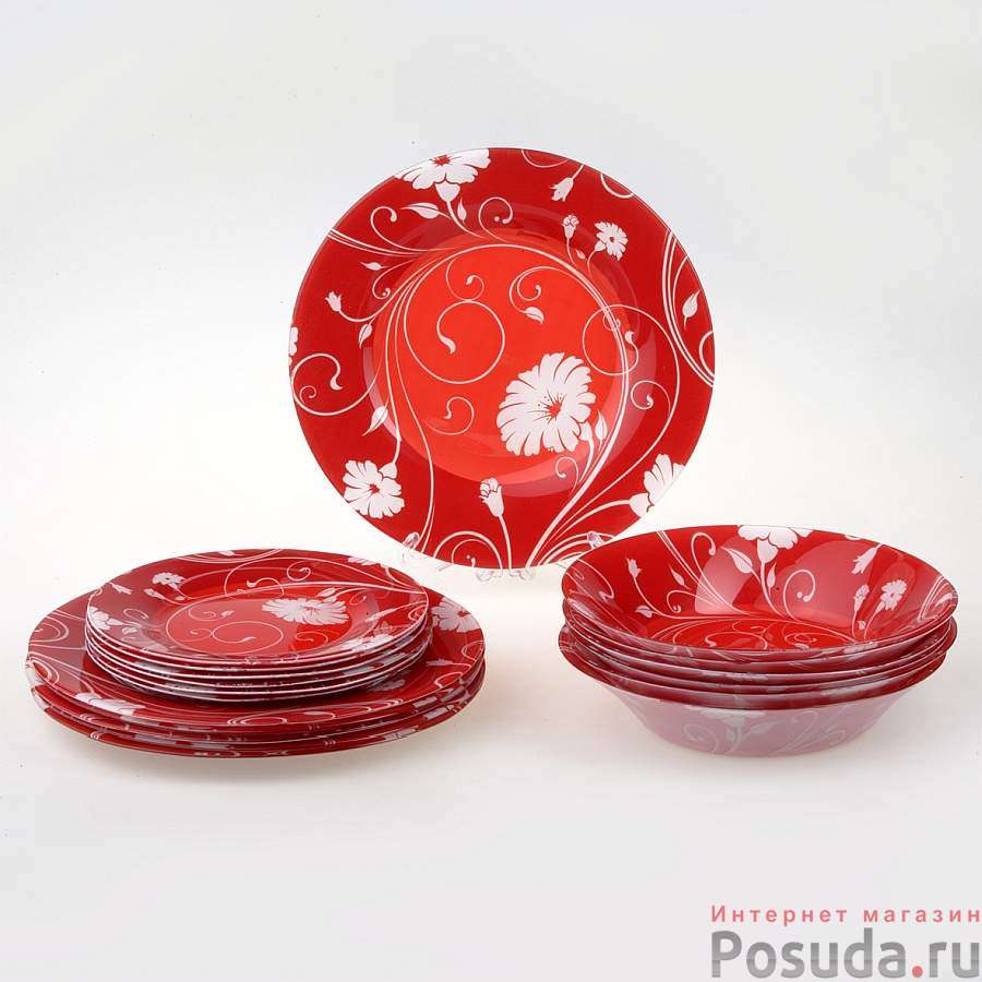 Набор тарелок упроч. УОРКШОП РЭД СЕРЕНЕЙД 18 пр.