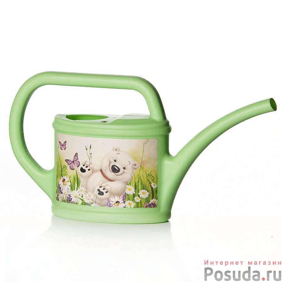 Лейка детская "Декор", объем 0,4 л (зелёная)