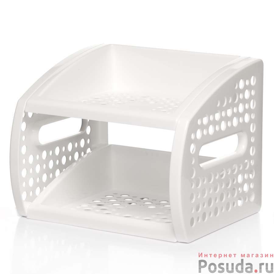 Этажерка настольная 2-х ярусная (белый)