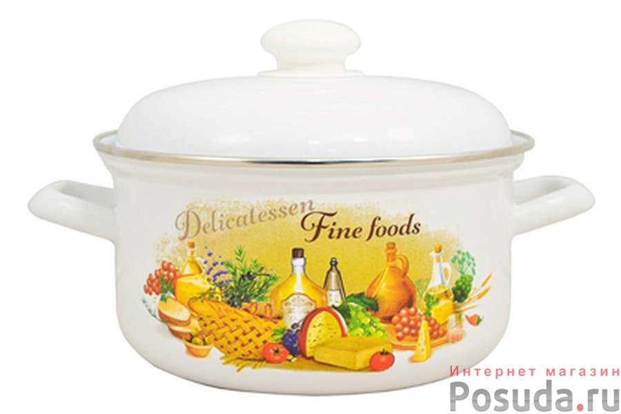 Кастрюля эмал  3,0л 15124АП2 Италия, С-1512АП2/4