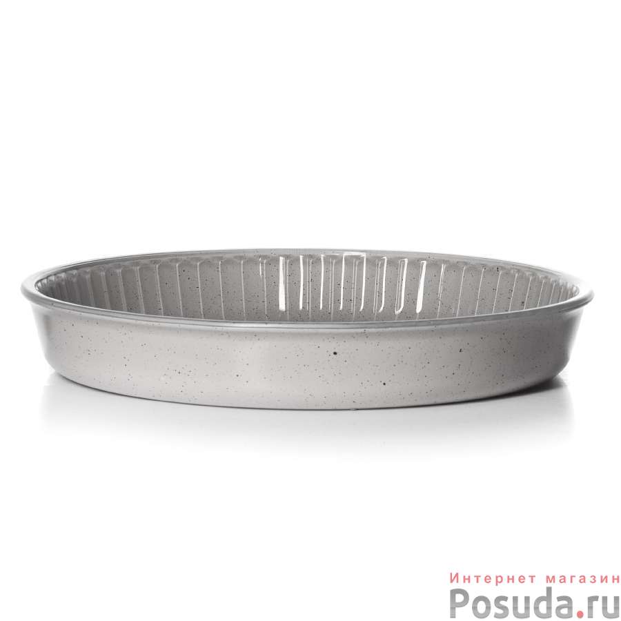 Посуда для свч круглая d=320 мм цв. стекло (цв.серый)