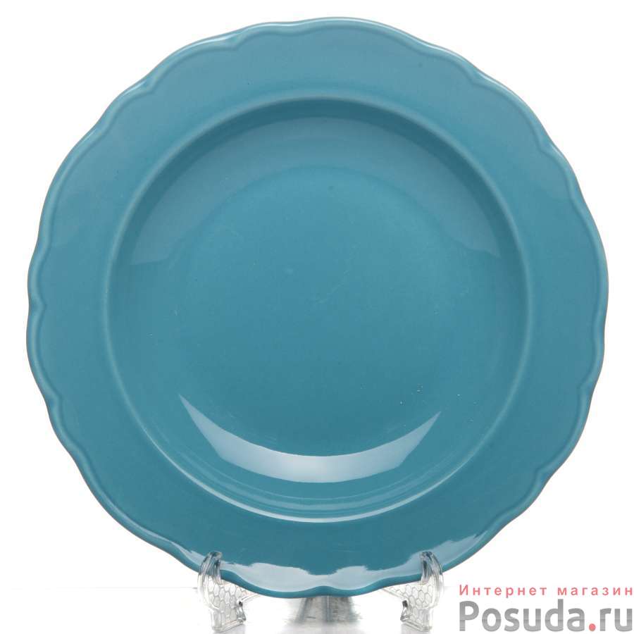 Тарелка глубокая LAR 22 см, голубая