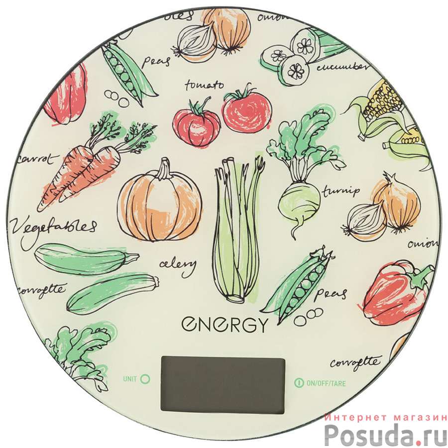 Весы кухонные электронные ENERGY EN-403 (овощи) круглые